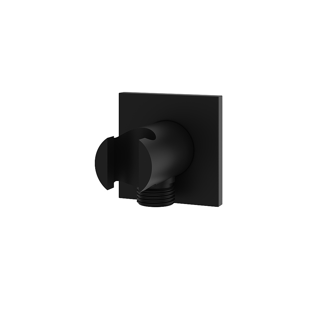 Aquabrass ABSCSWH21BK Waterways Round Waterway with Square Flange & Hook - Black