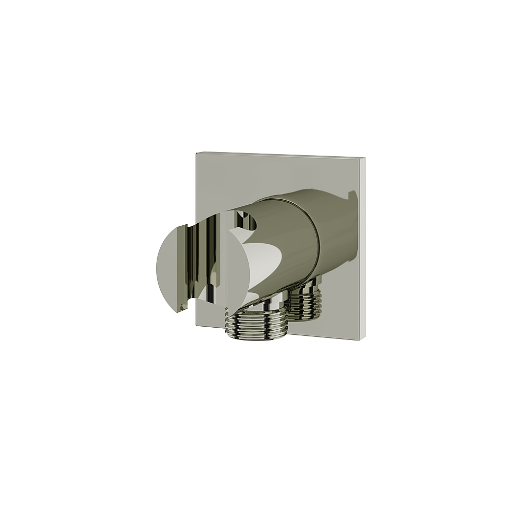 Aquabrass ABSCSWH21PN Waterways Round Waterway with Square Flange & Hook - Polished Nickel
